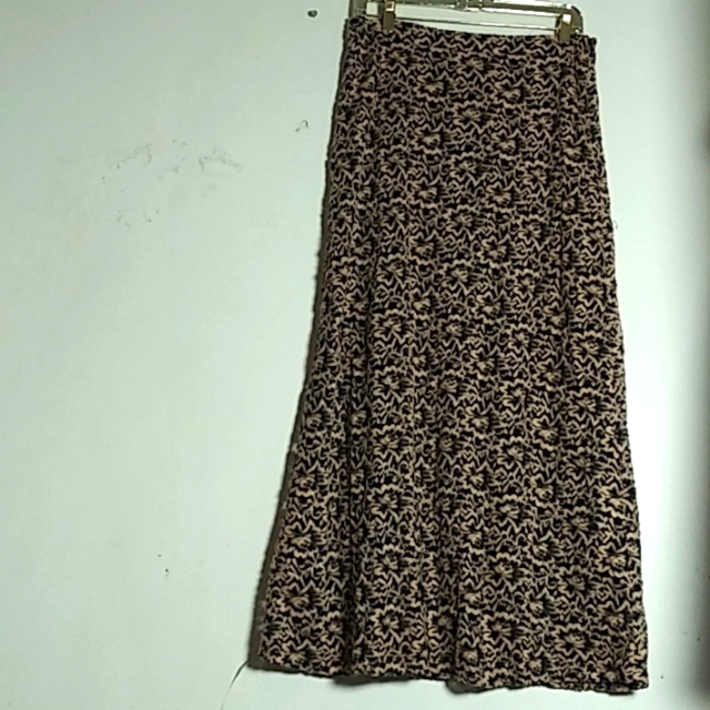 Women's long A-line skirt velour mesh size 8 American Glamour Badgley Mischka